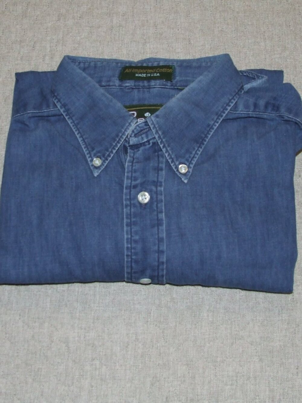 Vintage Purist Denim Shirt Men's XXL Relaxed Fit 100% Cotton Long Sleeve